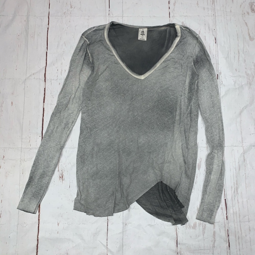 Free people Long Beach Gray tee shirt - Picture 2 of 5